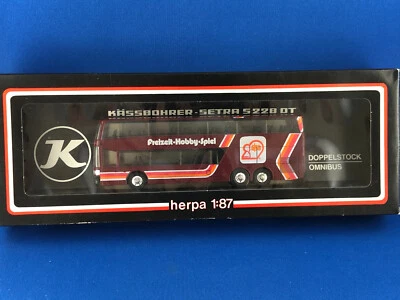 Herpa 1:87 Setra S 228 DT Doppelstock Bus Freizeit Hobby Spiel - Image 1 of 4