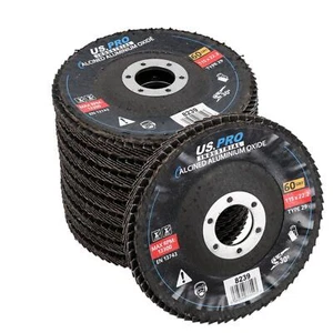 60 Grit Medium Flap Disc Calcined Aluminium Sanding Wheels Discs Type 29 10pk - Picture 1 of 9