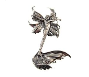 Solid 925 Sterling Silver Amy Brown Sea Sprite Fairy Pendant Peter Stone Jewelry