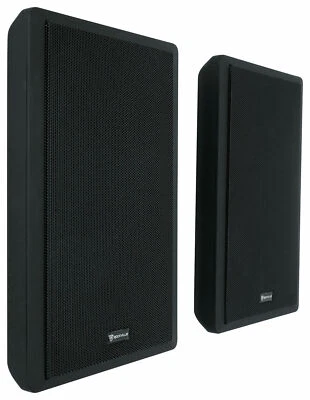 (2) Rockville RockSlim Black 5.25" Commercial Restaurant/Bar/Cafe Wall Speakers - Image 1 of 4