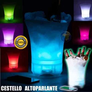 Neu Bluetooth Lautsprecher Eiskübel mit LED-Leuchten für Events, Partys - Bild 1 von 7