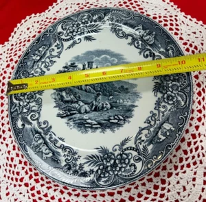 Vintage Blue Transfer Ware Staffordshire England Pastoral 1790 Scenic Plate. - Picture 1 of 9