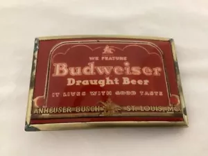We Feature Budweiser Draft Beer Belt Buckle It Lives With Good Taste - Picture 1 of 3