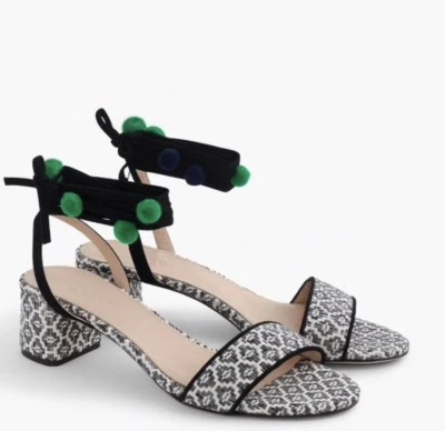 SANDALIA J CREW IKAT ENVOLVENTE AL TOBILLO TALLA 10,5 NUEVA #G4213 ITALIA  Foto 1 de 4