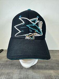 NHL San Jose Sharks Zephyr Hat Adult Medium Black HOCKEY Embroidered Fitted