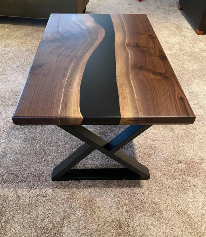 36" x 22" Custom Epoxy Coffee Table Top Rectangle Shape Home Decor Accent - Image 1 of 4