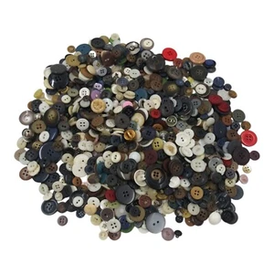 Lote de botones mezclados antiguos vintage modernos algunos brillantes 15,5 oz suministro artesanal - Imagen 1 de 9