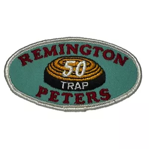 Giacca Ricamata Vintage Remington Peters 50 Trap Shooting Toppa VINTAGE RARA - Foto 1 di 1