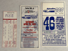 1991 Valvoline 200 Phoenix Indy Car Racing VIP Pit Pass + Suite Ticket Stub 3Day