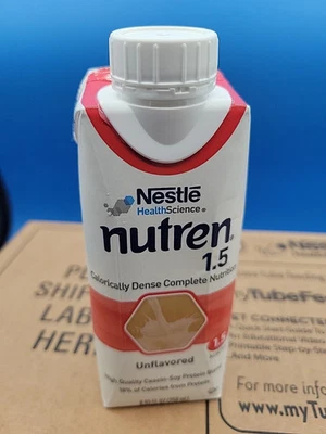 NESTLE (paquete de 24) Nutren 1,5 bebida nutricional calóricamente densa 8 fl oz sin sabor Foto 1 de 4