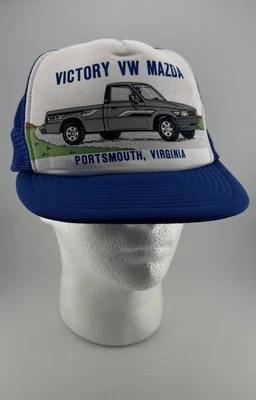 Gorra de malla vintage de camionero Snapback Victory VW Mazda B2000 gorra Portsmouth VA Foto 1 de 4