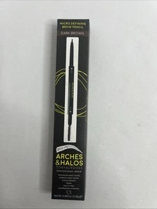 Arches and Halos Micro Defining Brow Pencil -Dark Brown 0.003oz Eyebrow - Boxed - Picture 1 of 4