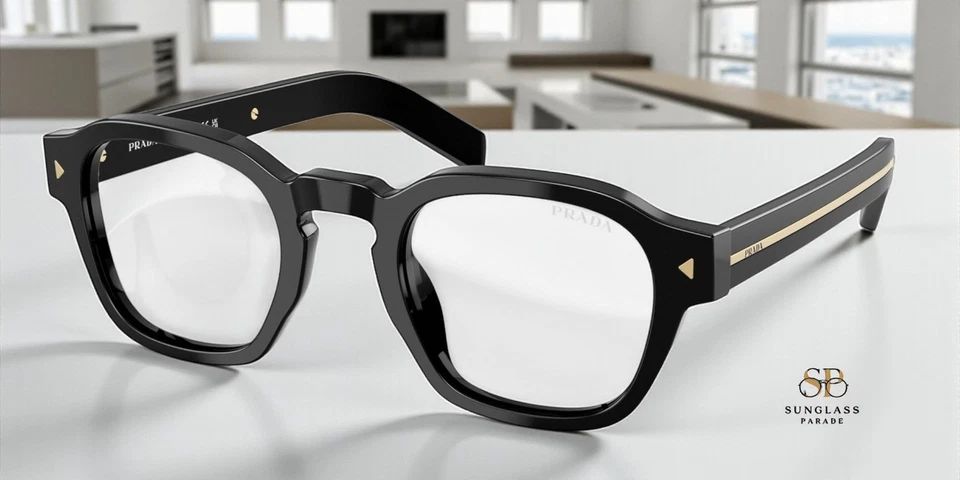 Gafas de sol para hombre PRADA PR A16S 16K60K negro claro azul filtro de luz 52 mm Foto 1 de 3