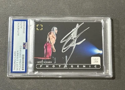 SCOTT STEINER 2024 PANINI PHOTOGENIC WWE SIGNED AUTOGRAPHED CARD PSA/DNA CERT - Image 1 of 2