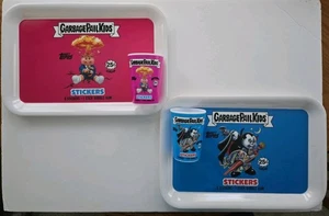 Garbage Pail Kids GPK TV Tray Adam Bomb + Nasty Nick Set w/Cups Lot of Two OS1 - Picture 1 of 3
