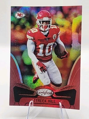 2018 Panini Certified - Tyreek Hill #32 Mirror Red 05/99 Color Match - Image 1 of 2