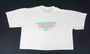 Vintage 1990's Yo-Yos promo crop-top shirt fits modern large width neon colors - Picture 1 of 23