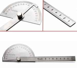 Multifunction Protractor 0-180 ° Rotatable Stainless Steel Machinist Ruler ± 1 ° - Picture 1 of 12