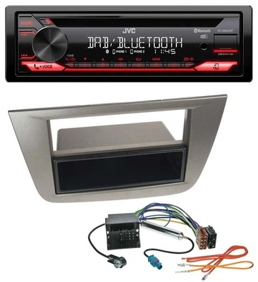 JVC CD DAB USB Bluetooth MP3 Autoradio für Seat Altea Toledo ab 05 Anthrazit-met - Bild 1 von 4