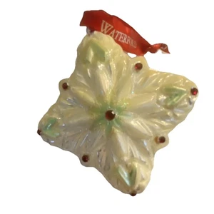 WATERFORD Holiday Heirlooms Snowflake Blown Glass Ornament Christmas Glitter - Picture 1 of 13