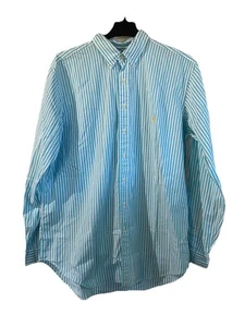 Ralph Lauren türkisblau gestreiftes Hemd XLT (56 Brustumfang/33 Länge) - Bild 1 von 7