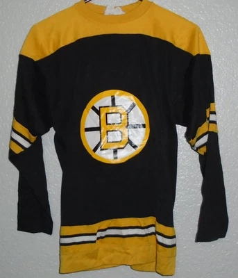 BOSTON BRUINS Vtg 70s 80s Rawlings Durene Hockey jersey Youth L or Adult Small - Image 1 of 3