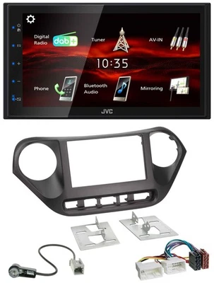 JVC USB Bluetooth MP3 DAB 2DIN Autoradio für Hyundai i10 (ab 2013) - Bild 1 von 4