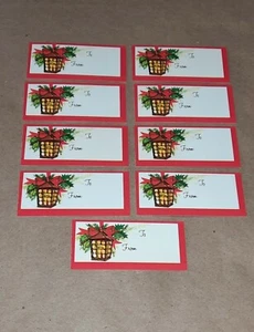 9 Vintage Holiday Christmas Present Gift Tags - Picture 1 of 5