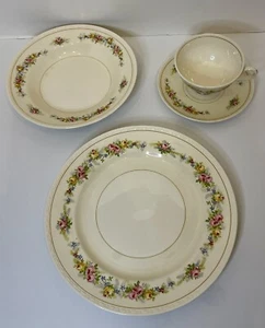 20 Pc Homer Laughlin -Georgian Eggshell Place Settings Plate Bowl Saucer Cup - Picture 1 of 13