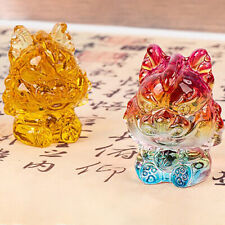 Crystal Little Dragon Figurine Glass Small Mythical Animal Paperweight Statue