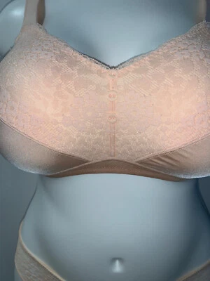 NUEVO CON ETIQUETAS-Amoena "Emma" melocotón #44831 Sujetador quirúrgico inalámbrico con bolsillos o braguita #44834 Foto 1 de 4