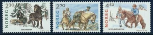 NORWAY . 1987 Horse Breeds (917-19) . Mint Never Hinged - Picture 1 of 1