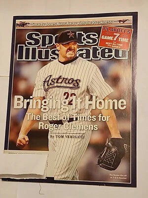 🇺🇲  SPORTS ILLUSTRATED MAGAZINE 2005 ROGER CLEMENS MLB HOF ⚡️ - Image 1 of 3