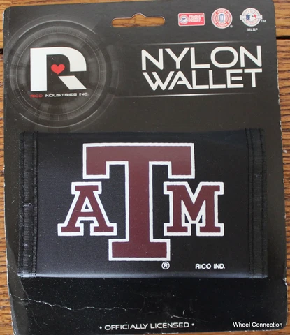 TEXAS A&M Aggies  Nylon Wallet Licensed College Tri Fold Cover