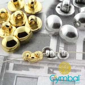 4pcs KYMO - Cymbal Elements - 8/0 bead Substitute - 24K Gold Plate or Antique - Picture 1 of 6