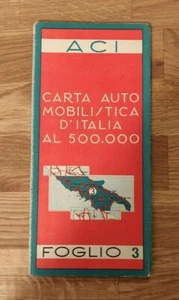 ACI Carta Aumobilistica d'Italia al 500.000 foglio n. 3 28x13 cm anni '60 - Picture 1 of 3