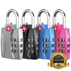 4x [TSA Approve] 3 Digit Alert Indicator Travel Luggage Bag Lock Padlock Reset