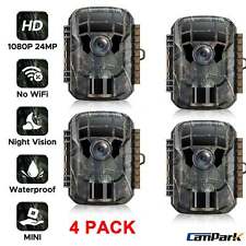 4 Pack Trail Camera 24MP 1080P Motion Activated Scouting Hunting Wildlife 2″ LCD
