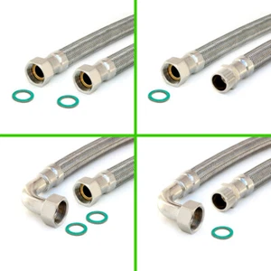 Manguera blindada 3/4" y 1" conexiones seleccionables manguera flexible DN19 para agua potable - Imagen 1 de 18