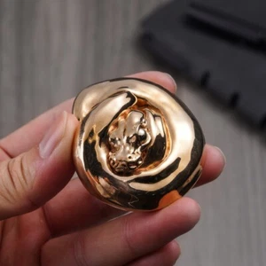 Hand-polished Bronze Ball Python Statue, Snake Handheld Figurine, Python Lover - Picture 1 of 10