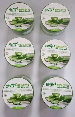 6 Betty's Nature Aloe Vera Gel für Körper Gesicht Hand ohne Alkohol 1800 ml NEU
