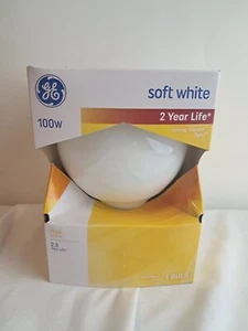 GE 100-Watt Soft White Frosted White Old Style G40 Globe Light - 1260 Lumens - Picture 1 of 5