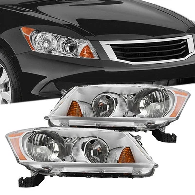 Faros carcasa cromada ámbar esquina para Honda Accord 2008-2012 sedán de 4 puertas Foto 1 de 4