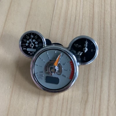 Lapel Pin Mickey Mouse Ears Speedometer Tachometer Driving Car Disney 2008 - Image 1 of 4