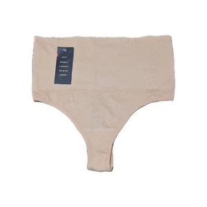 Women's Medium Tummy Control Panties Thong, Nude, New Free Ship - Picture 1 of 5