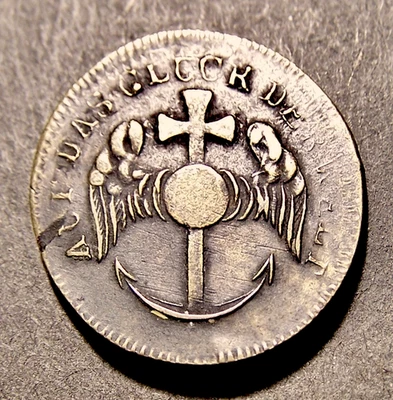 Napoleón, emperador francés, globo alado con cruz, ficha de propaganda alemana, 20 mm Foto 1 de 2