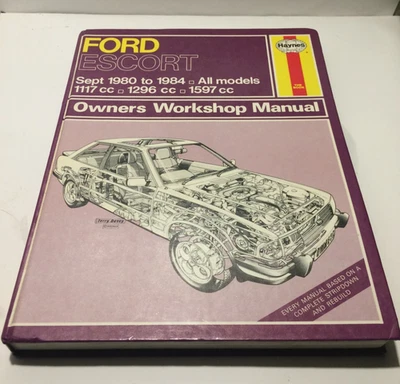 FORD ESCORT XR3 XR3i RS TURBO CABRIOLET, 1.1, 1.3, 1.4, 1.6 HAYNES MANUAL ‘80-90 - Image 1 of 4