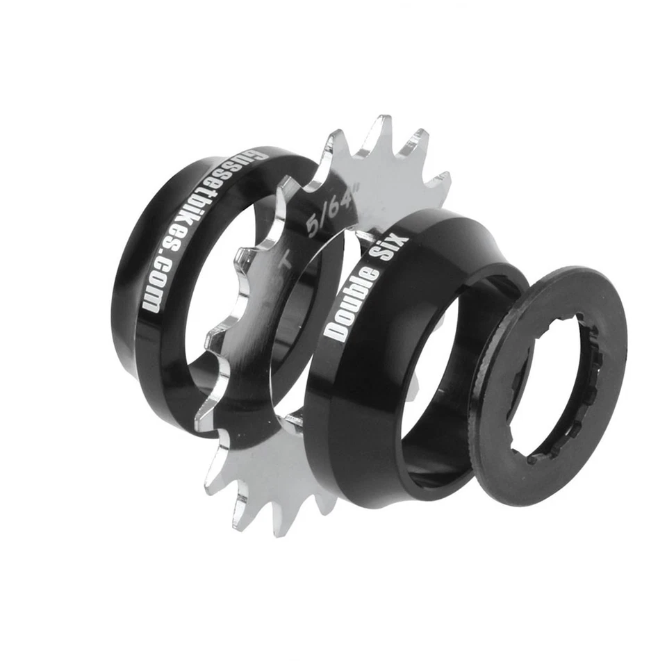 Convertidor de una sola velocidad 16T piñón refuerzo doble-6 SS - negro Foto 1 de 1