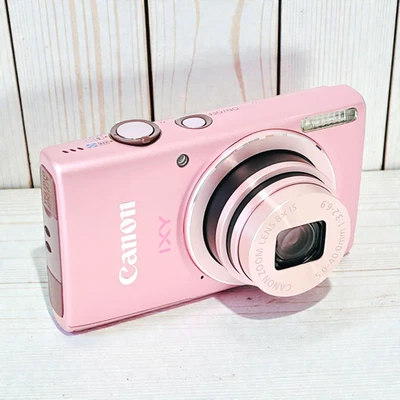 Canon IXY 90F Pink PowerShot ELPH 115 IS IXUS 132 16.0MP Digital Camera w/ Strap - Image 1 of 4