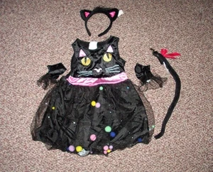 4 PIECE CAT COSTUME GIRLS SIZE 2-3T - Picture 1 of 1